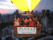 Belinda flying over Melbourne city with Global Ballooning