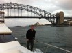 Cal cruising like a local on Sydney Harbour.