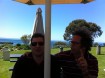 Wizza & Marty enjoying a beer and lunch in Portsea, Victoria