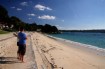 Cal contemplating a swim in Shark Bay, Sydney