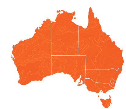 Regional map of Australia