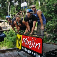 Minjin Swing Cairns - Nigel & Australian Miss Universe Jennifer Hawkins