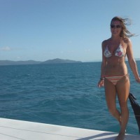 Alex sailing on the Whitsundays