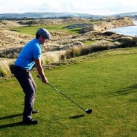 Cal playing the amazing Barnbougle Dunes Golf Course in Tasmania - best golfer at ETG!