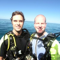 Nigel & Kris about to dive on the GBR