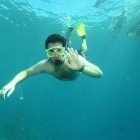 Callum checking out the Great Barrier Reef