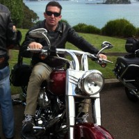 Cal enjoying the Sydney Harley Davidson tour.