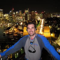 Cal doing the Sydney Harbour Bridge Climb