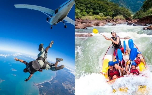 Super Thrills & Spills Combo - Skydive & Tully Raft