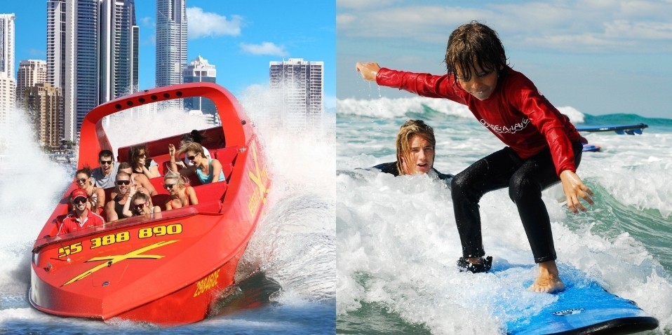 Jetboat Extreme & Surf Lesson Combo