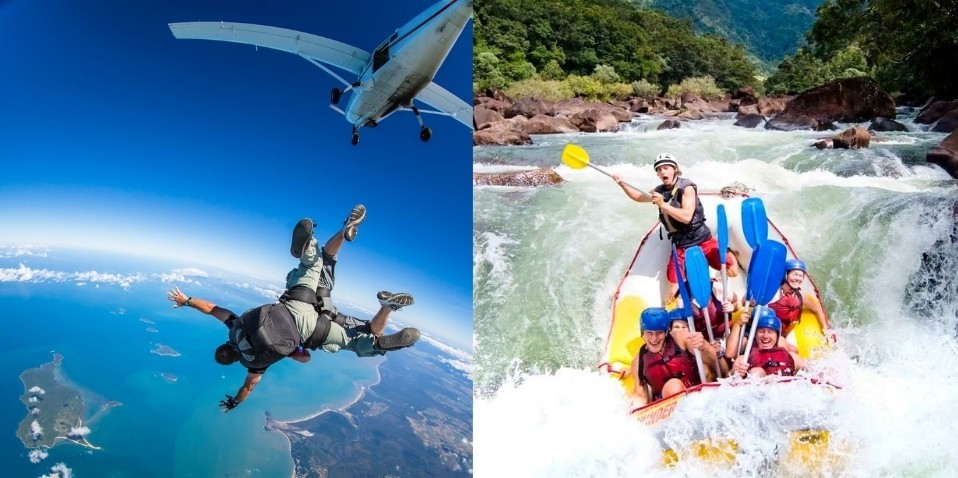 Super Thrills & Spills Combo - Skydive & Tully Raft