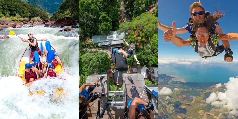 Super Triple Challenge Combo - Bungy Skydive & Tully Raft