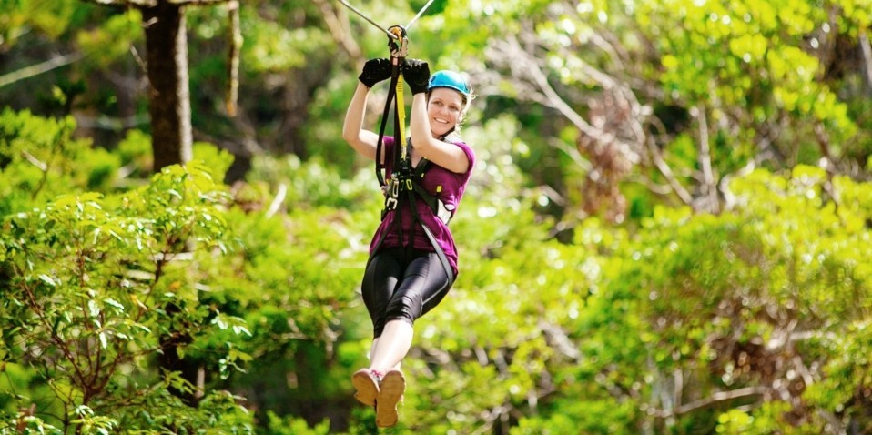Ziplining - TreeTop Challenge Tamborine Mountain