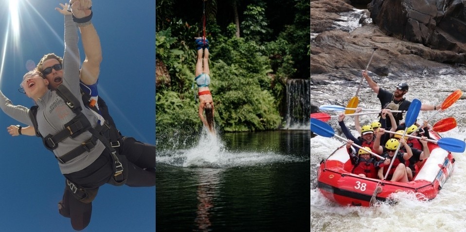 Triple Challenge Combo - Bungy Skydive & Barron Raft